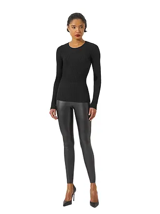 WOLFORD | Produktname: Langarmshirt
Marke: WOLFORD
Farbe: schwarz
Kategorien: Mode,Damen
Ärmellänge: Langarm
Ausschnitt: Rundhalsausschnitt
Material: Merino,Schurwolle,Ripp ,Strick
Musterung: Unifarben
Passform (Oberbekleidung): Slim
Details: Strickmuster
T-shi | schwarz